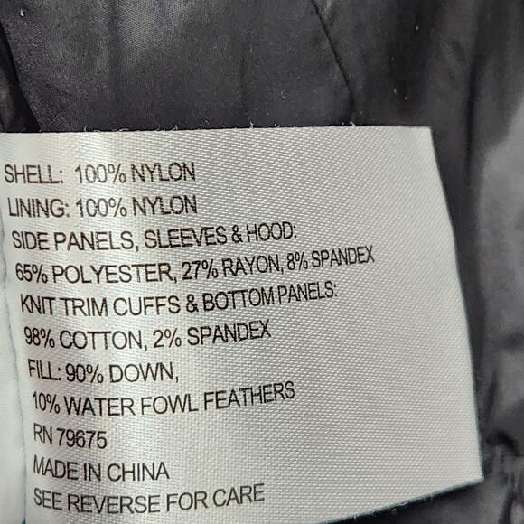 Michael Michael Kors Jacket Womens Medium Black Hooded Down Zip Puffer Coat - Picture 15 of 16